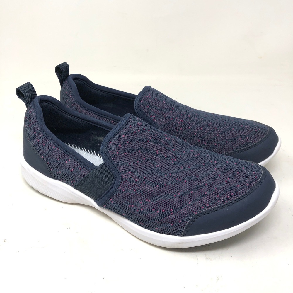 Vionic Womens 9 Roza Slip On‎ Sneakers Navy Walking Loafer - Needs Insoles